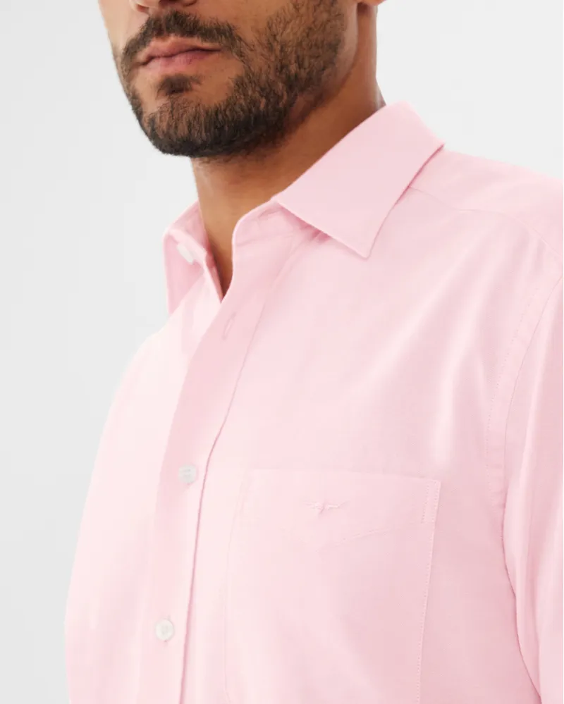 RM Williams Collins Shirt Pink White-4